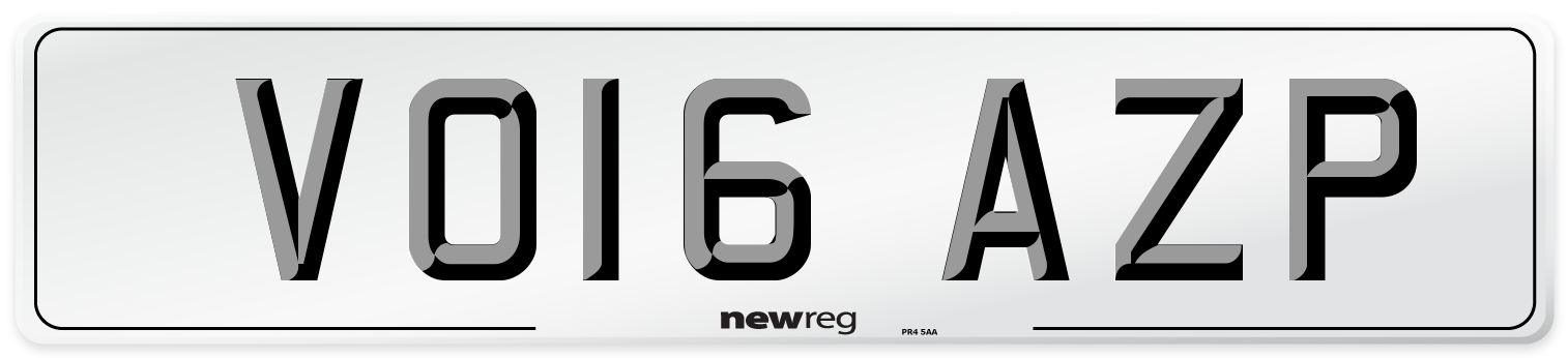 VO16 AZP Number Plate from New Reg